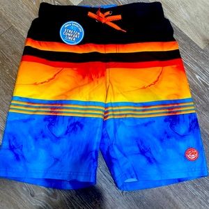 NEW!!! Boys swim shorts, black, blue, yellow 50+ UPF